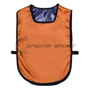 Купить Манишка футбольная двусторонняя универсальная Spektr Sport оранжево-синяя в Озёрах 